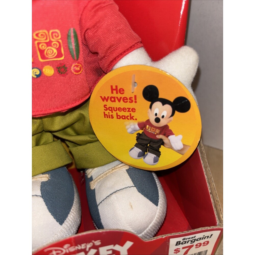 Vintage Y2K Disney Mickey Mouse Wavin' Mickey Plush Fisher-Price 2000 NEW - Picture 5 of 11